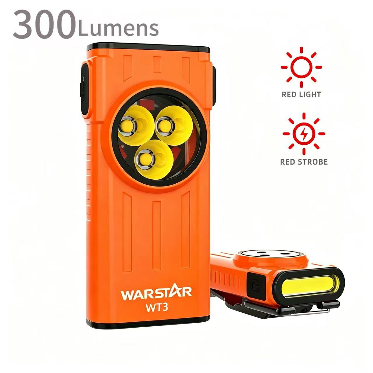 WT3 Ultra-Thin Magnetic Mini Alarm Keychain Light