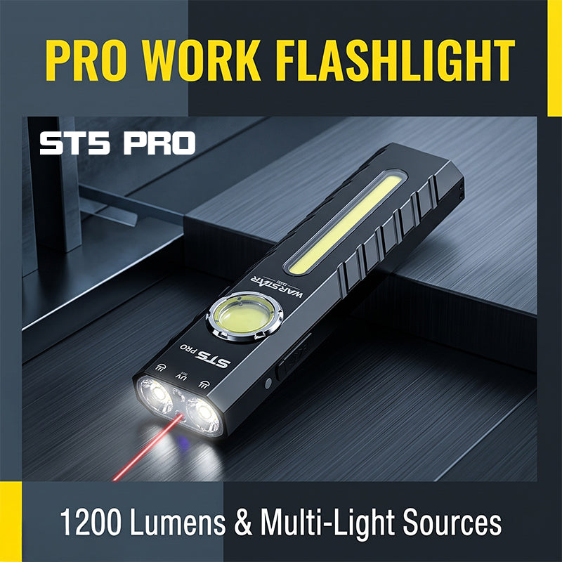 ST5 Pro Portable Magnetic Laser UV365 Work Flashlight