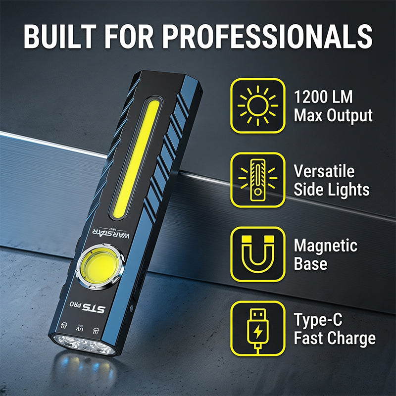 ST5 Pro Portable Magnetic Laser UV365 Work Flashlight