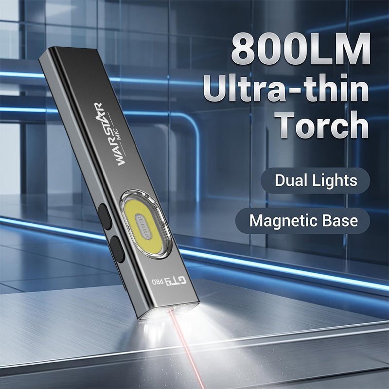 GT9 Pro Ultra-thin Dual switch control Flat light Torch